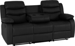 Seconique Roma 3+2 Recliner Suite - Black Faux Leather - thumbnail 3