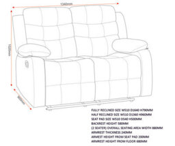 Seconique Roma 3+2 Recliner Suite - Black Faux Leather - thumbnail 8