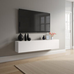 FurniComp LTD Furnicomp Combo 138Cm Floating Wall Hung Tv Unit - White Gloss Com-62-01