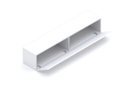 FurniComp LTD Furnicomp Combo 138Cm Floating Wall Hung Tv Unit - White Gloss Com-62-01 - thumbnail 3