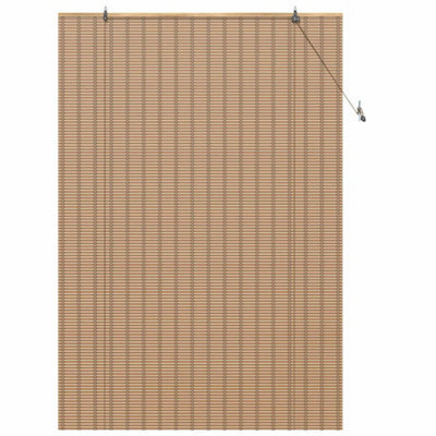Berkfield Modern Window Blinds & Shades Manual Light Brown 150 X 220 Cm Bamboo - image 1