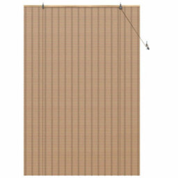 Berkfield Modern Window Blinds & Shades Manual Light Brown 150 X 220 Cm Bamboo - thumbnail 1