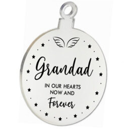 Red Ocean Grandad Memorial Gift Mirror Acrylic Christmas Tree Decoration - thumbnail 5
