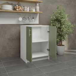 Jd Greta Kitchen Base Unit 600mm Storage Cabinet With Door Shelf 60Cm - Sage Green Matt - thumbnail 3