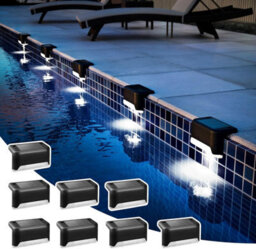 SECURICAM 16 Pack Solar Led Deck Lights - Cold White - Patio Garden Pathway Stairs Fence - thumbnail 4