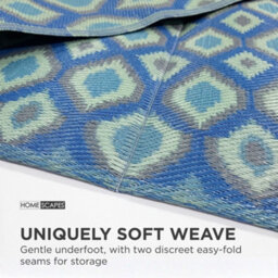 Homescapes Amber Ikat Green & Blue Outdoor Rug, 240 X 300 Cm - thumbnail 4