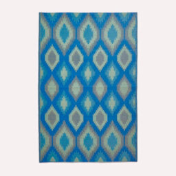 Homescapes Amber Ikat Green & Blue Outdoor Rug, 240 X 300 Cm - thumbnail 1
