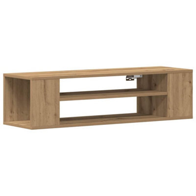 Berkfield Modern Wall Mounted Tv Cabinet In Artisan Oak - 100X30X26.5 Cm, Made From Engineered Wood - image 1
