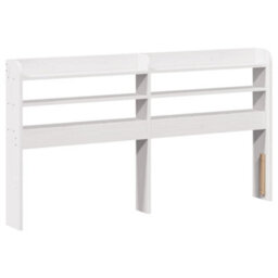 Berkfield Bed Frame With Headboard Without Mattress White 150X200 Cm King Size - thumbnail 6