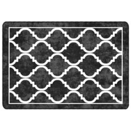 Walplus Rug Washable Black And White 120X180 Cm Anti Slip - thumbnail 2