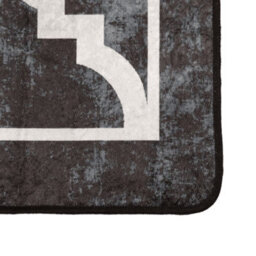 Walplus Rug Washable Black And White 120X180 Cm Anti Slip - thumbnail 3