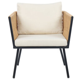 Beliani Bistro Set With Cushions Gargano Pe Rattan Natural - thumbnail 5
