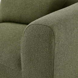 Furniturebox Uk Drift Green Boucle Fabric 3 Seater Modular Sofa - thumbnail 4