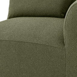 Furniturebox Uk Drift Green Boucle Fabric 3 Seater Modular Sofa - thumbnail 3