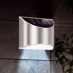 (Pack Of 2) Solar Wall Led Lights Stainless Steel Waterproof Security Lights Steel Wall Sconce Security Led Lamp Wireless Outdoor - thumbnail 3