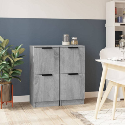 Berkfield Sideboards 2 Pcs Grey Sonoma 30X30X70 Cm Engineered Wood - image 1