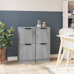 Berkfield Sideboards 2 Pcs Grey Sonoma 30X30X70 Cm Engineered Wood - thumbnail 1