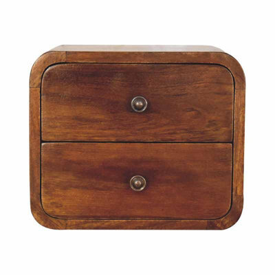 Artisan Furniture Solid Wood Floating Mini Chestnut Bedside - image 1