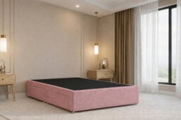 "Nexus Amalfi Plush Divan, Pink, 26"" Headboard, No Drawers, Open Coil Mattress, Single" - thumbnail 3