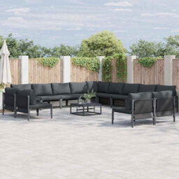Berkfield Garden Sofa Set 13 Pcs Anthracite Steel