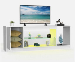 148Cm Led Tv Stand Unit Modern Tvs Gaming Entertainment Center With Cabinet - thumbnail 8