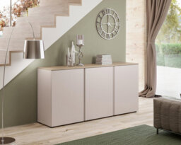 FurniComp LTD Furnicomp Lisbon 3 Door 180Cm Cashmere And Oak Sideboard - thumbnail 2