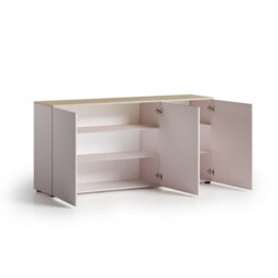 FurniComp LTD Furnicomp Lisbon 3 Door 180Cm Cashmere And Oak Sideboard - thumbnail 8