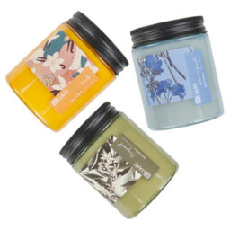 Beliani Set Of 3 Scented Candles Fruity Bloom Soy Wax Fresh Notes Floral Notes - thumbnail 4