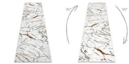 RugsX Carpet, Runner Allure 1963 Marble - Structural, Stylish, Glamour White Gold 70X250 Cm - thumbnail 3