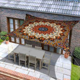 Orange 2X2.4M Rectangular Shade Sail 95% Uv Protection - thumbnail 1