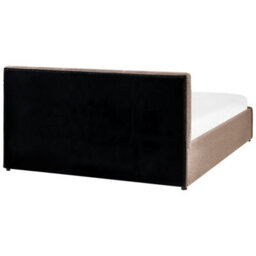 Beliani Ottoman Bed Boucle Bousse 140 X 200 Cm (Eu Double) Taupe - thumbnail 9