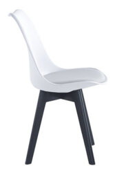 Nordlys Set Of 4 White Wood And Polypropylene Dining Chairs Modern Design Style Dining Room - thumbnail 4
