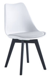 Nordlys Set Of 4 White Wood And Polypropylene Dining Chairs Modern Design Style Dining Room - thumbnail 6