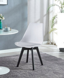 Nordlys Set Of 4 White Wood And Polypropylene Dining Chairs Modern Design Style Dining Room - thumbnail 3