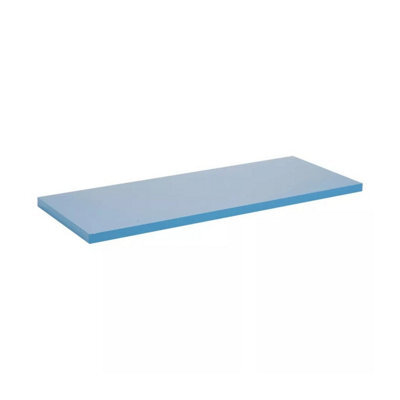 Urbn-Living Blue - Small Wooden Wall Mounted Floating Shelves With 2 Brackets - 60X23.5Cm - image 1