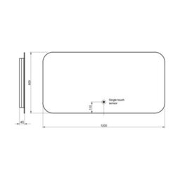 UK Homeliving Uk Home Living Avalon - Price Reduced -Led Mirror W/demister Pad & Shaver Socket 600X1200mm - thumbnail 5