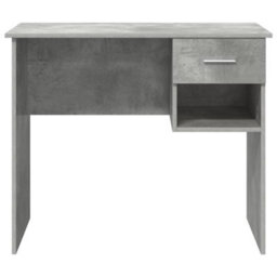 Berkfield Desk With Storage Concrete Grey 90X49.5X75 Cm Engineered Wood - thumbnail 5