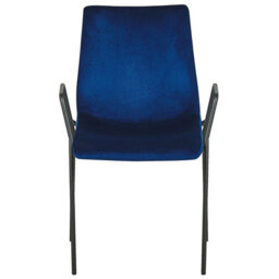 Beliani Set Of 2 Dining Chairs Jefferson Velvet Dark Blue - thumbnail 6