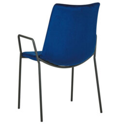 Beliani Set Of 2 Dining Chairs Jefferson Velvet Dark Blue - thumbnail 7