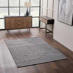 Pacific Lifestyle Indoor Outdoor Grey Double Stitch Design Rug