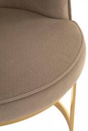Orsina Durable Beige Velvet Dining Chair, Versatile Modern Chair For Dinner, Sleek Luxury Chair For Livingroom - thumbnail 8