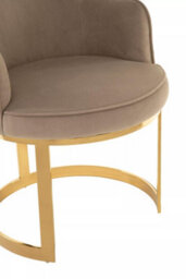 Orsina Durable Beige Velvet Dining Chair, Versatile Modern Chair For Dinner, Sleek Luxury Chair For Livingroom - thumbnail 7