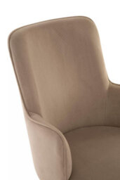 Orsina Durable Beige Velvet Dining Chair, Versatile Modern Chair For Dinner, Sleek Luxury Chair For Livingroom - thumbnail 6