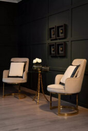 Orsina Durable Beige Velvet Dining Chair, Versatile Modern Chair For Dinner, Sleek Luxury Chair For Livingroom - thumbnail 5
