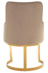 Orsina Durable Beige Velvet Dining Chair, Versatile Modern Chair For Dinner, Sleek Luxury Chair For Livingroom - thumbnail 4