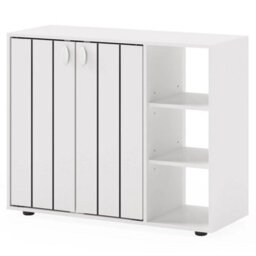 Modern Freestanding Wooden Organizer-White
