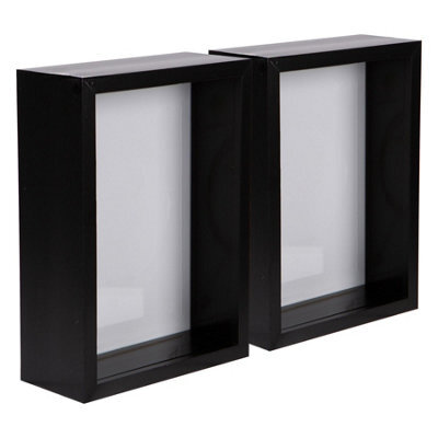 "Nicola Spring 5 X 7"" Deep Photo Frames - Black - 3D Deep Box Picture Frame Portrait Display Case (20 X 15Cm) - Set Of 2" - image 1