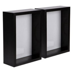 "Nicola Spring 5 X 7"" Deep Photo Frames - Black - 3D Deep Box Picture Frame Portrait Display Case (20 X 15Cm) - Set Of 2" - thumbnail 1