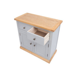 Cabinet Bits Bomporto Light Grey 2 Drawer 2 Door Sideboard Brass Knob - thumbnail 5