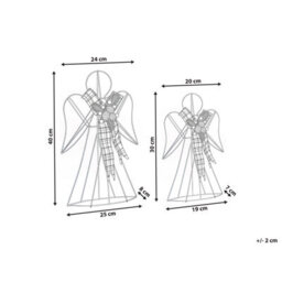 Beliani Christmas Decoration Annsjon Angel 30/40 Cm Multicolour - thumbnail 3